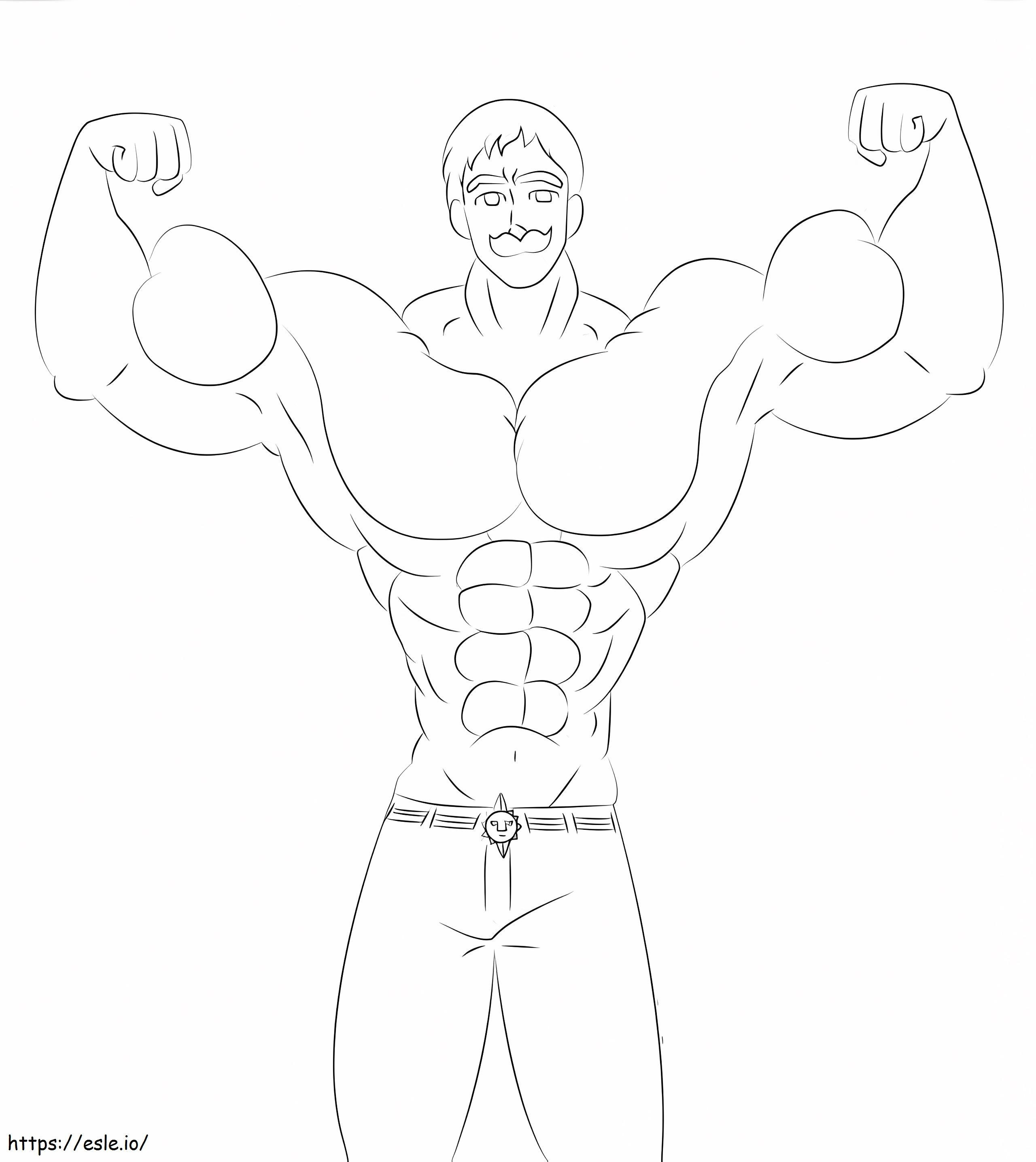 Strong Escanor coloring page