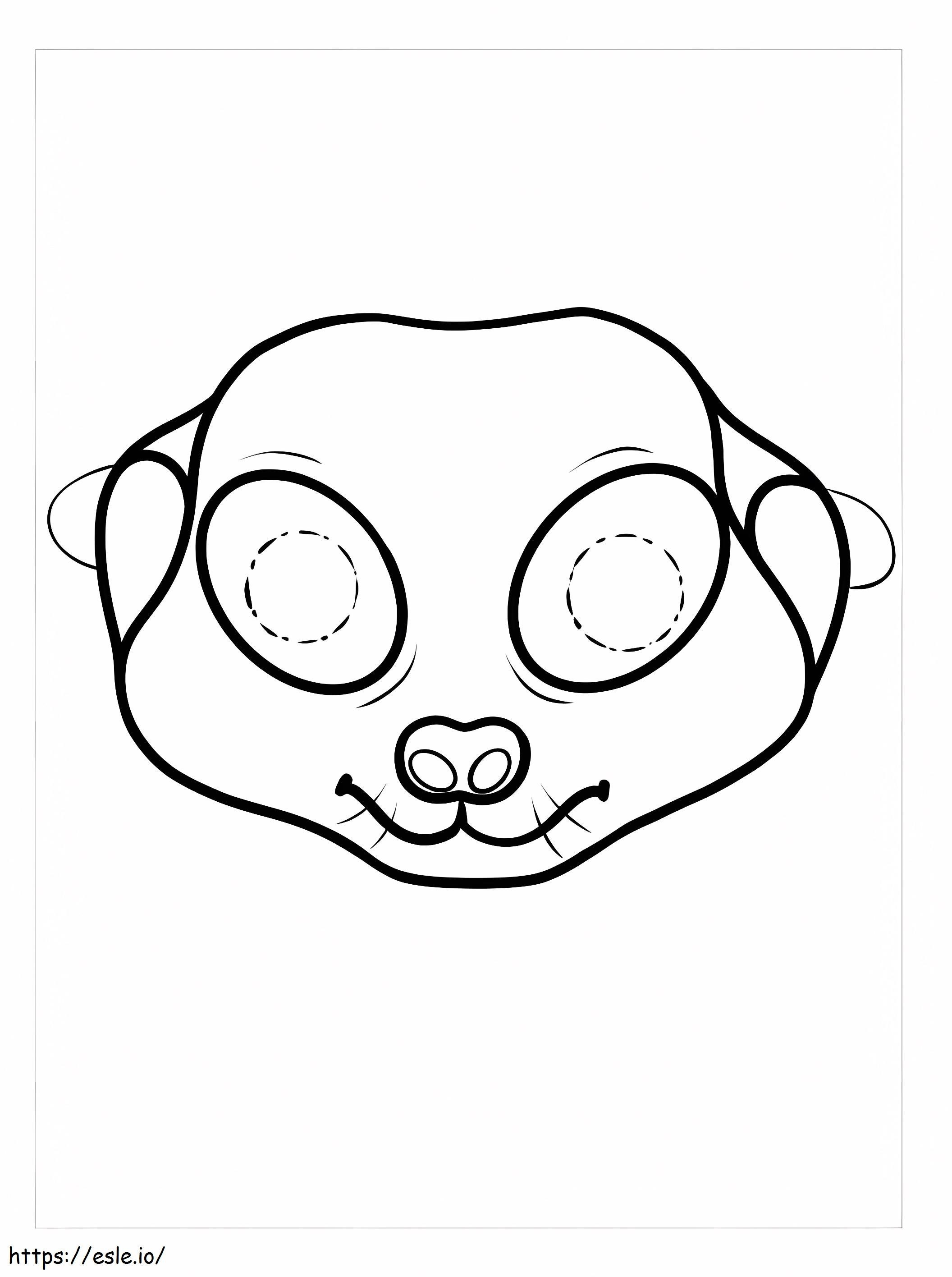 Coloriage Masque suricate à imprimer dessin
