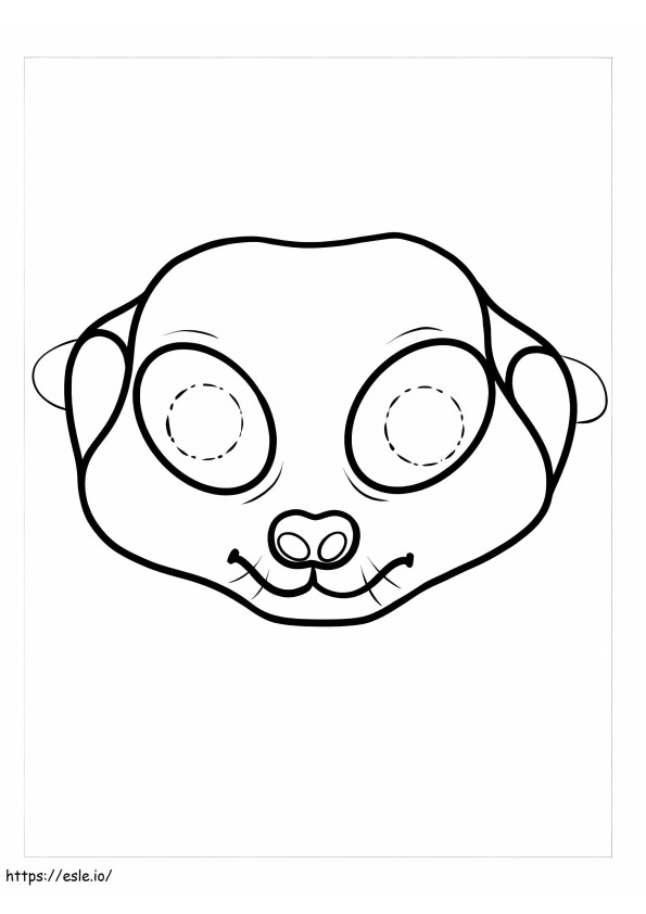 Meerkat Mask coloring page