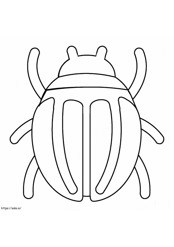 Kumbang Mudah Gambar Mewarnai
