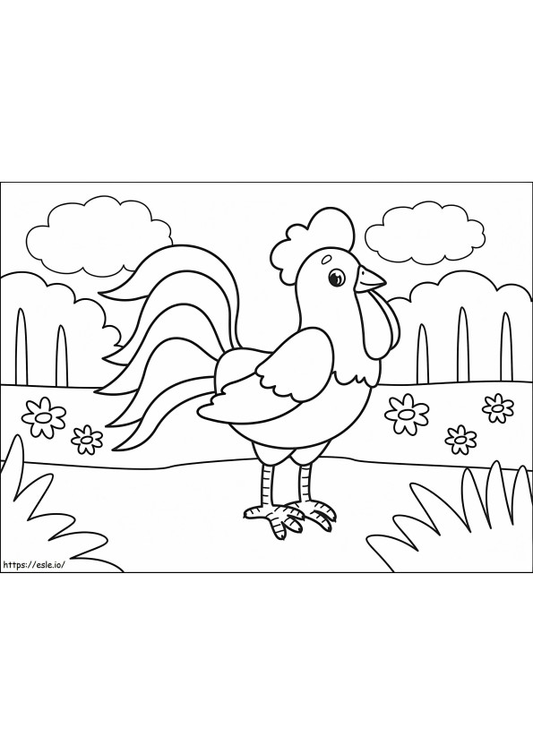 Ayam Kartun Gambar Mewarnai