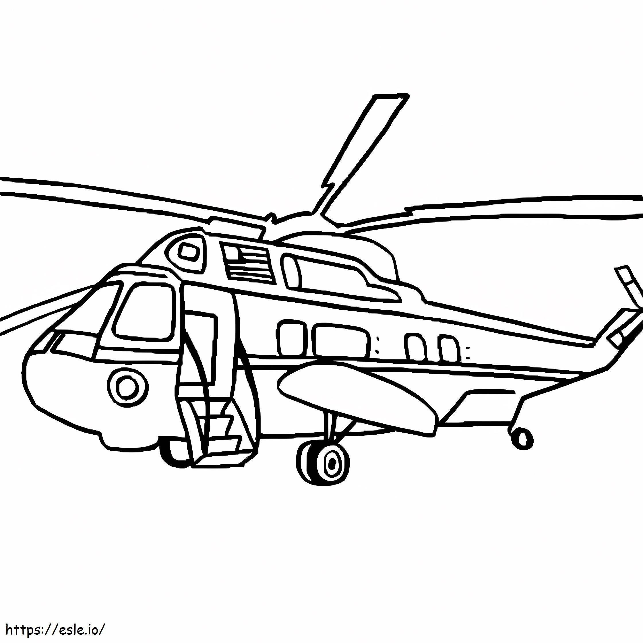 Coloriage Hélicoptère Blackhawk à imprimer dessin