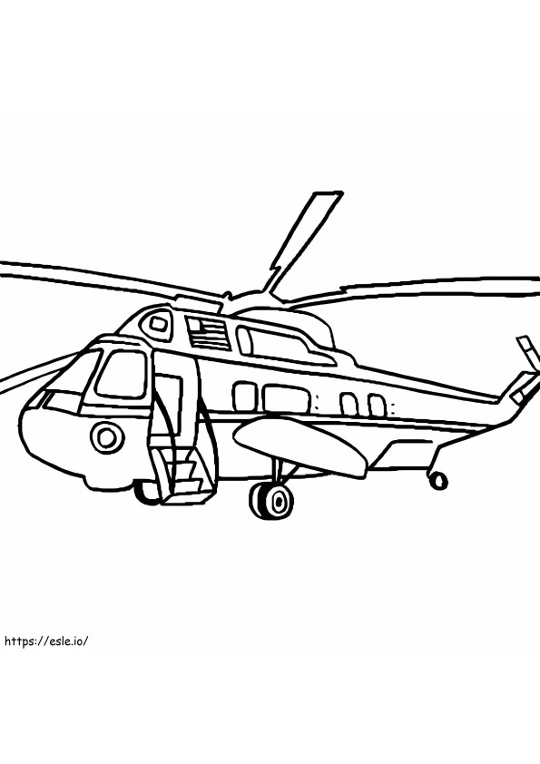 Helikoptero Blackhawk värityskuva