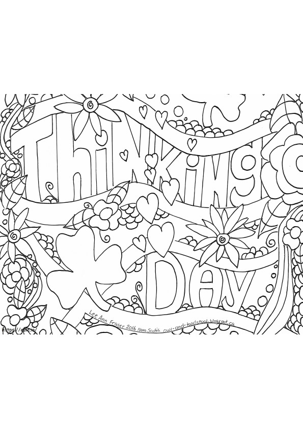 World Thinking Day Doodle coloring page