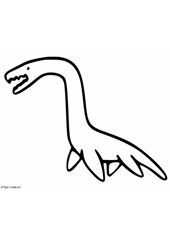 Plesiosaurio fácil para colorear