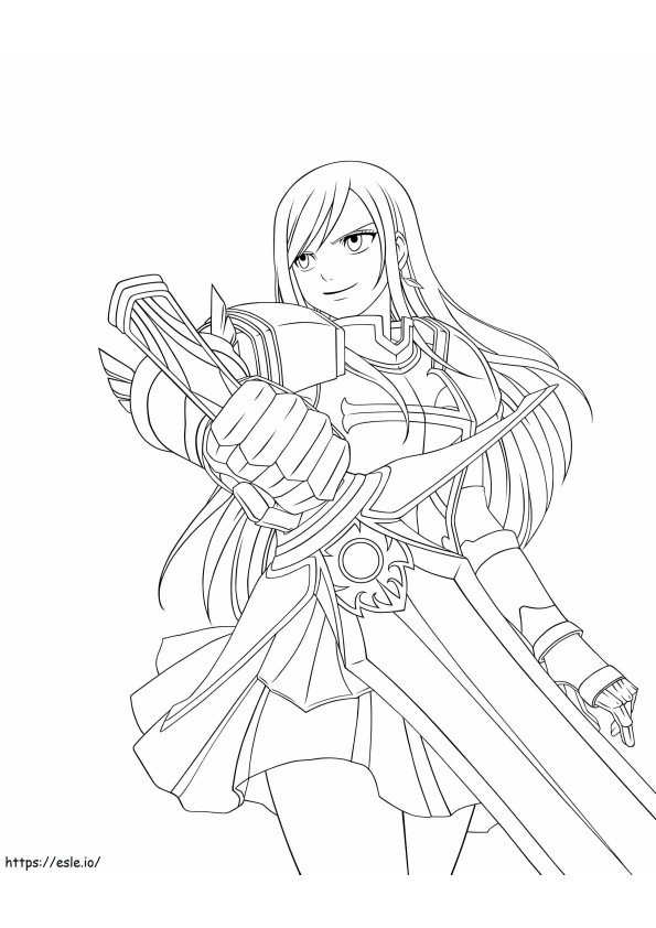 Erza Amazing coloring page