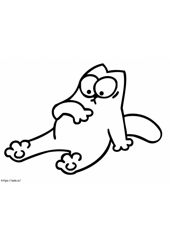 Funny Simons Cat coloring page
