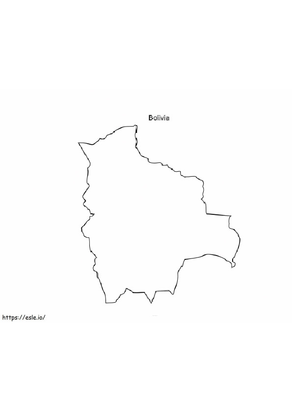 Mapa HD de Bolivia para colorear para colorear