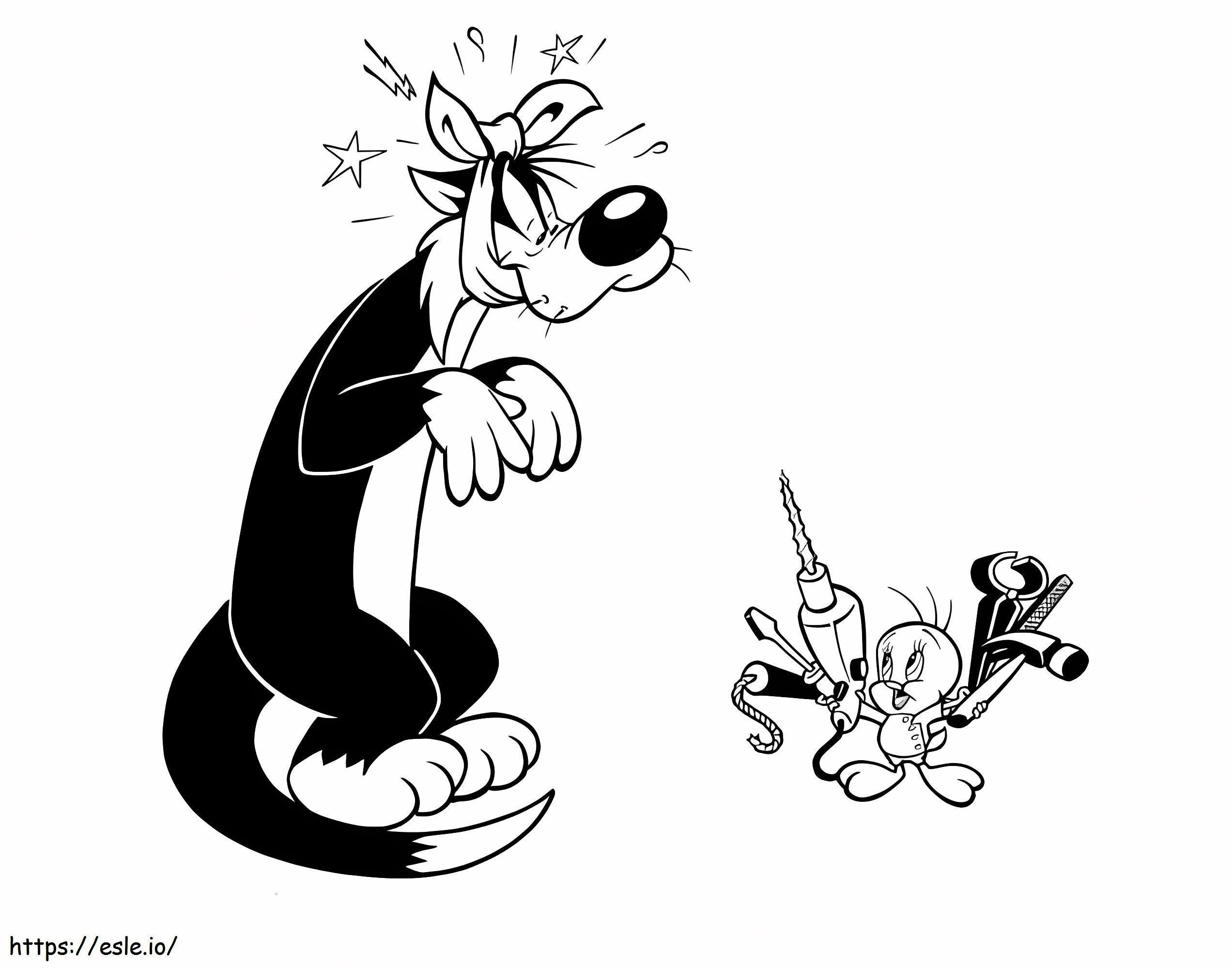 Sylvester 4 coloring page