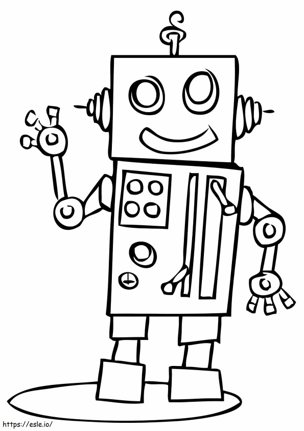 Funny Robot coloring page