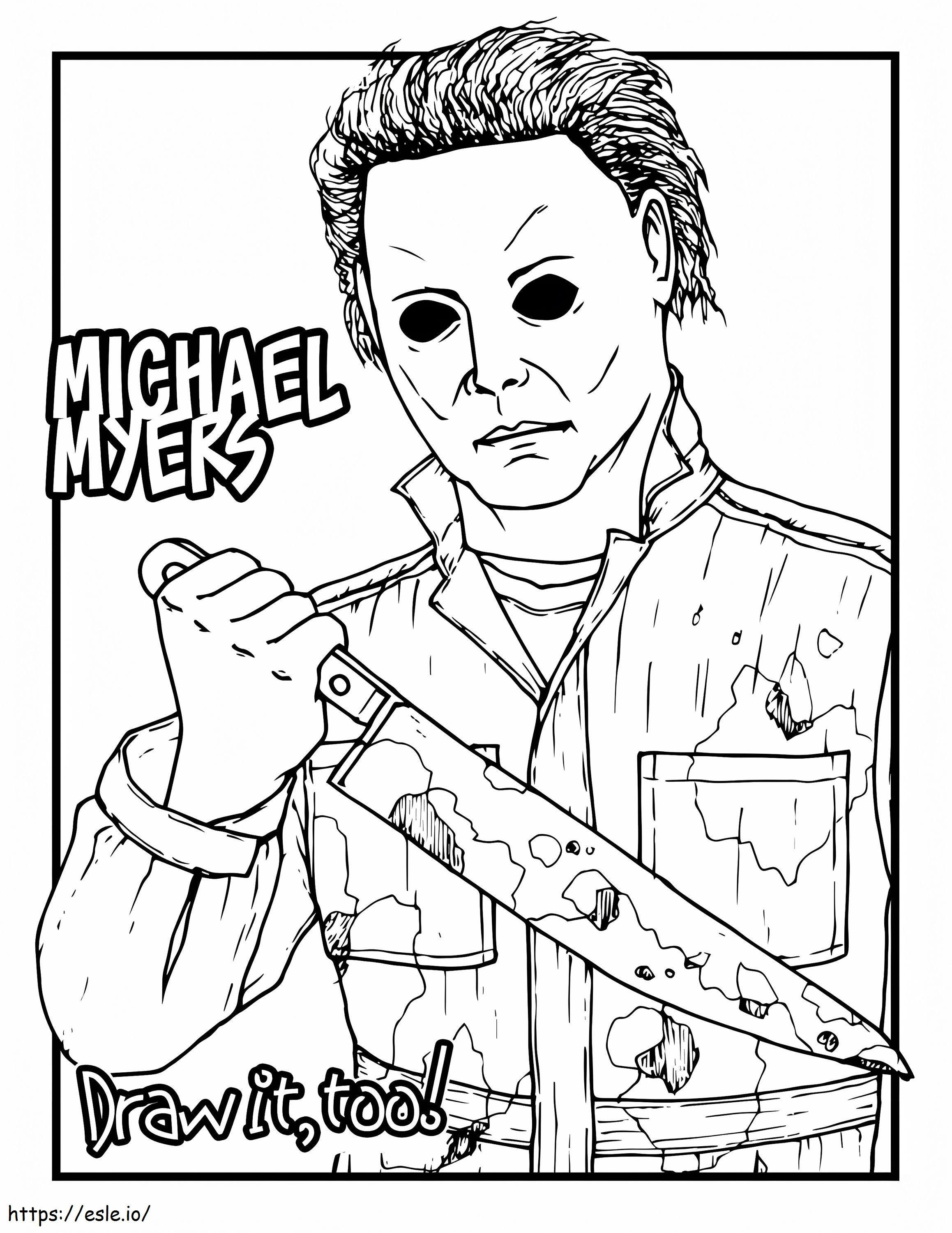 Halloween Michael Myers coloring page