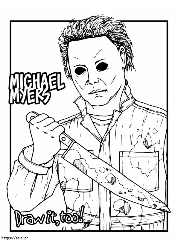 Halloween Michael Myers da colorare
