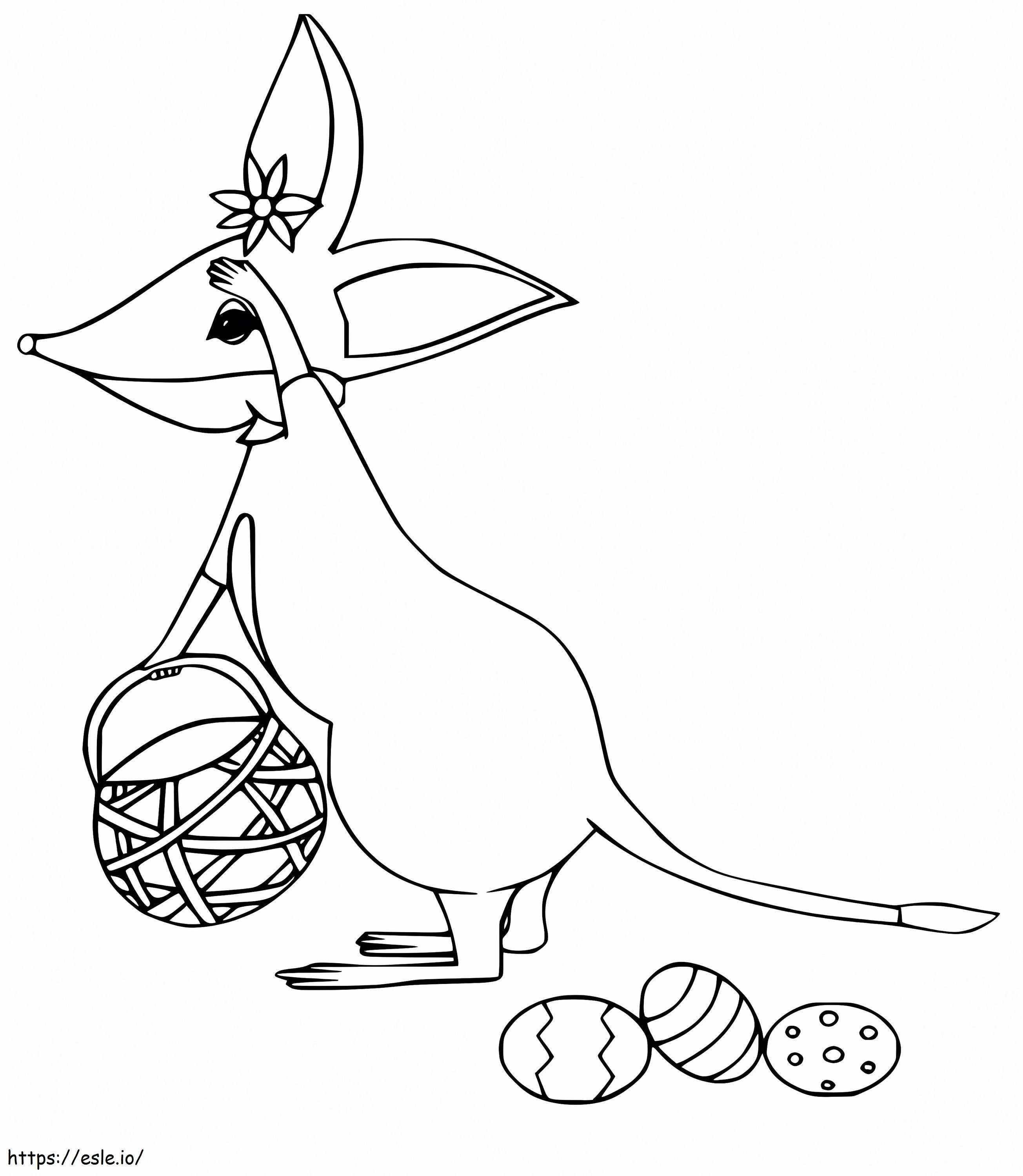 Bilby And Easter Eggs coloring page