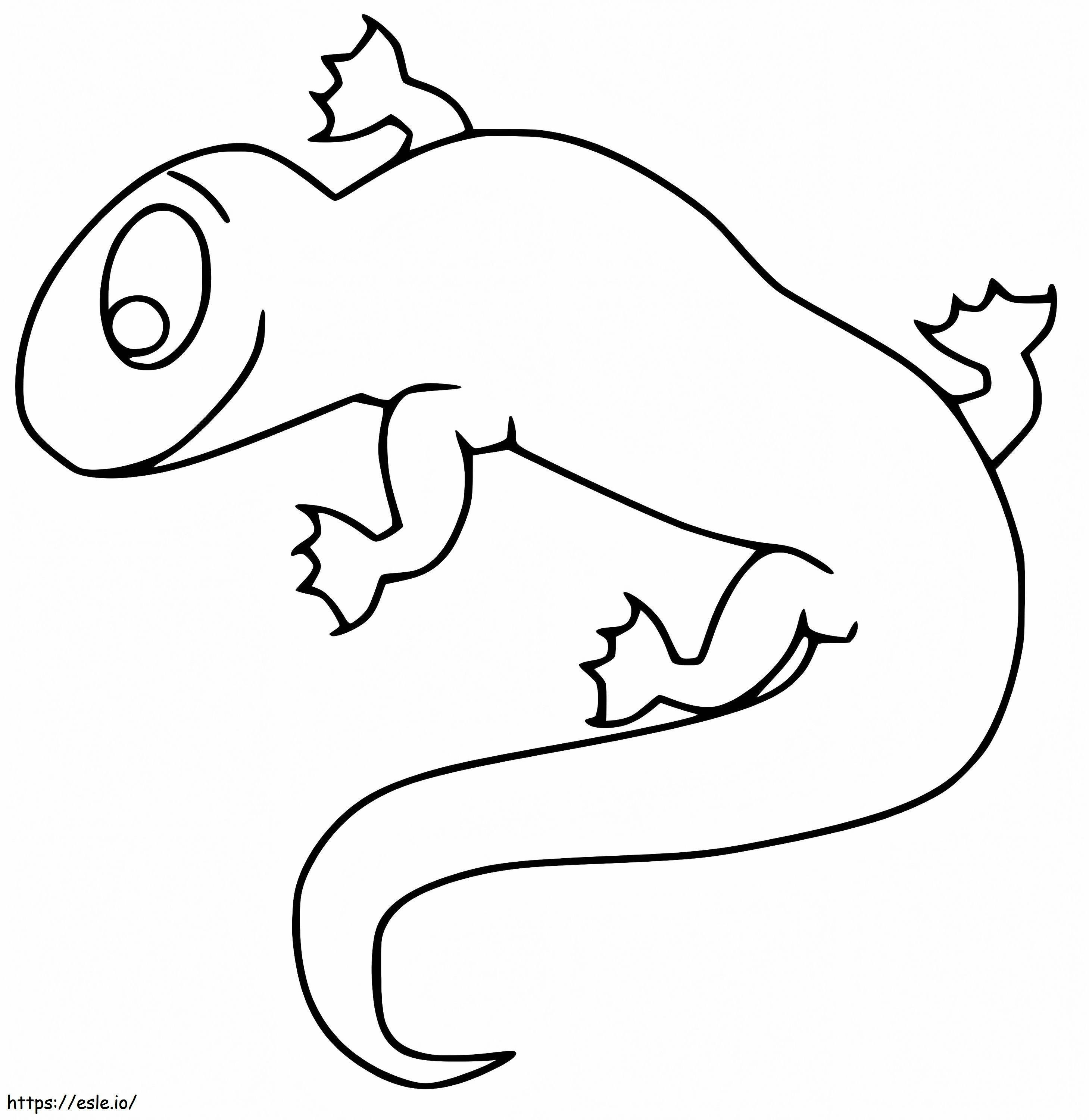 Cute Newt coloring page