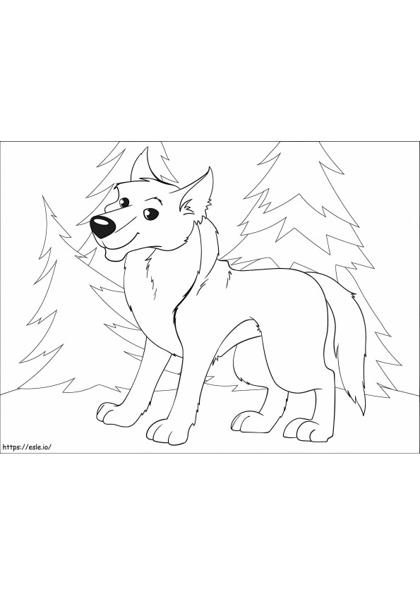 Amazing Wolf coloring page
