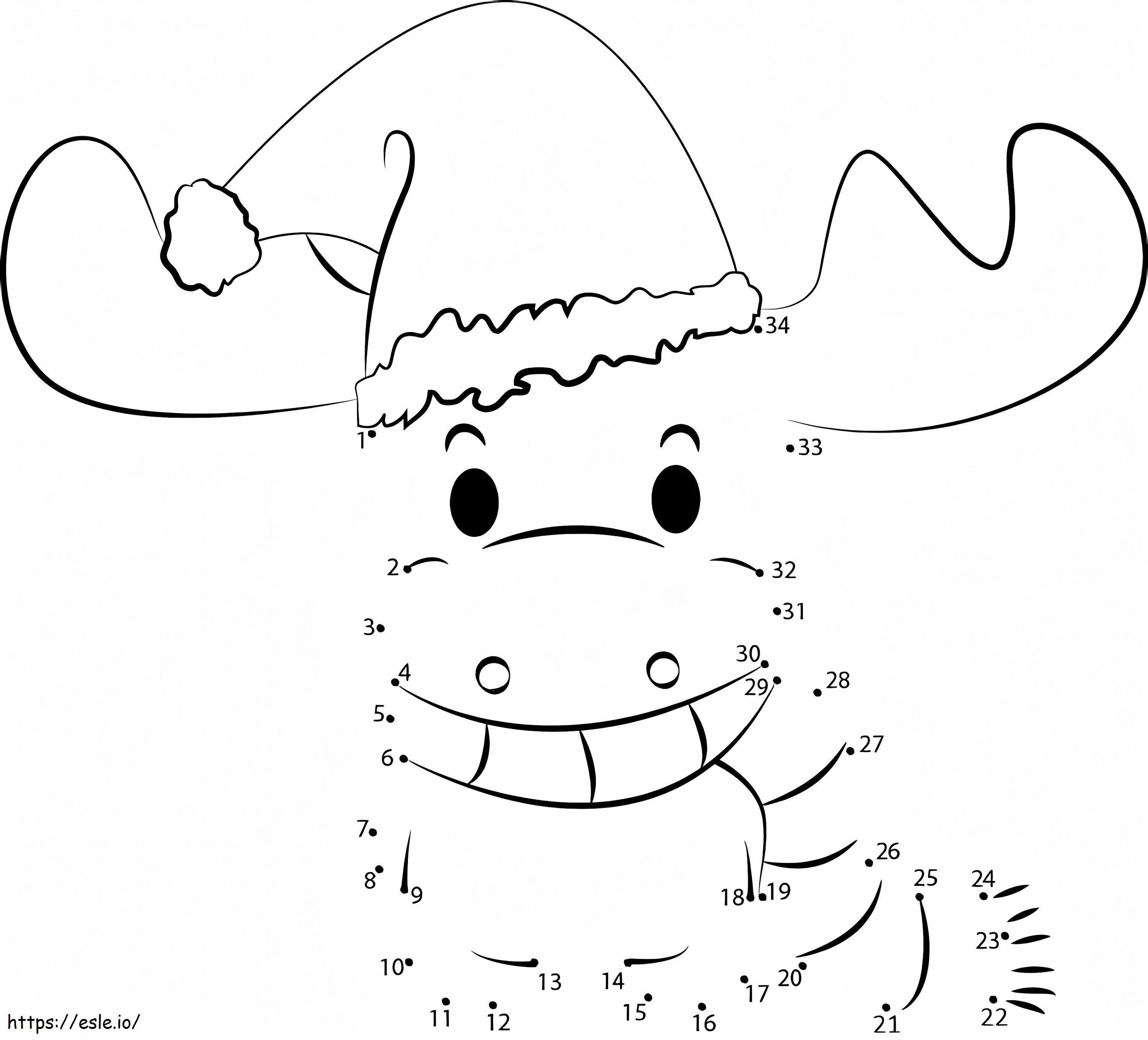 Little Reindeer Dot To Dots coloring page