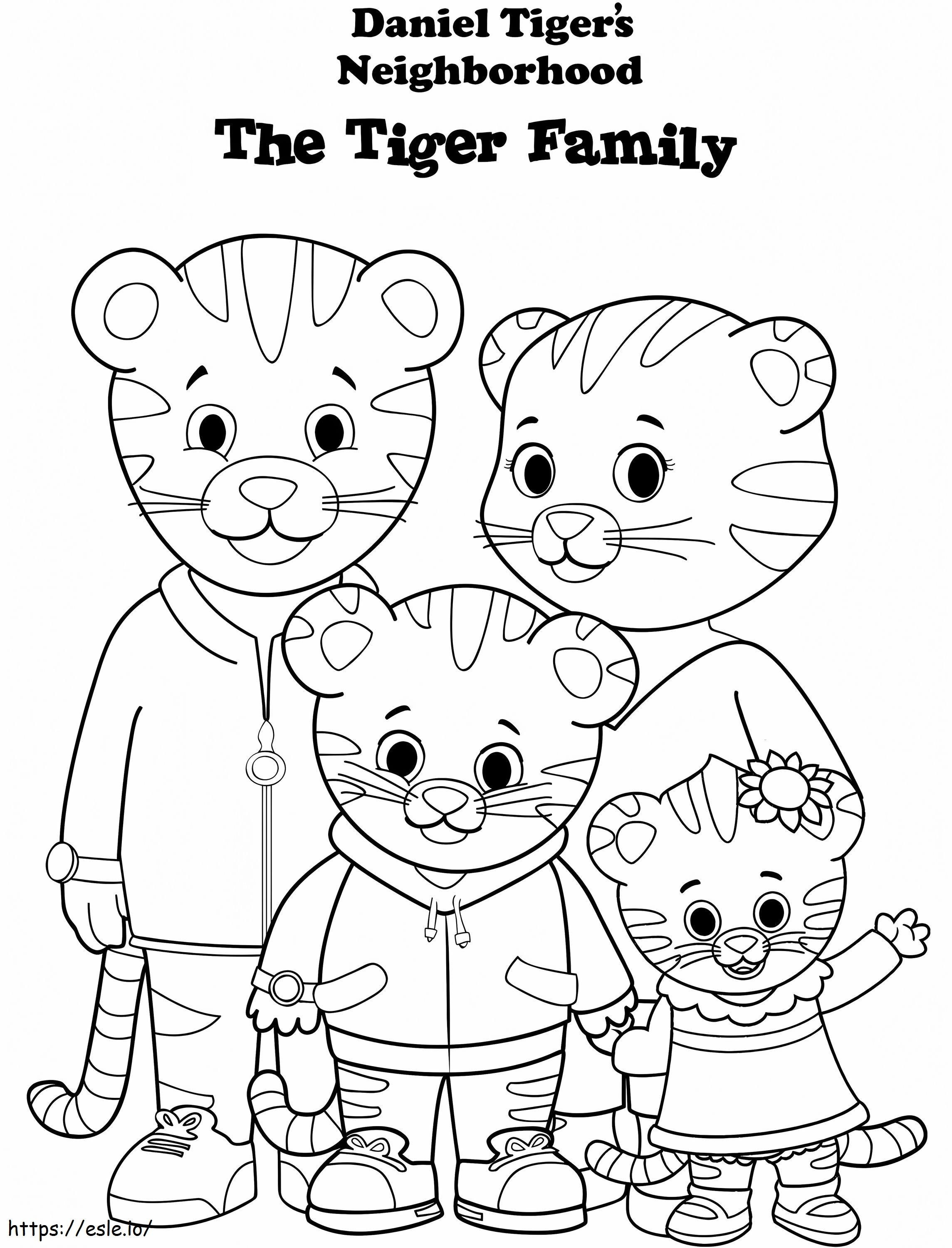 Coloriage 1570118145 Daniel Tigre Famille A4 à imprimer dessin