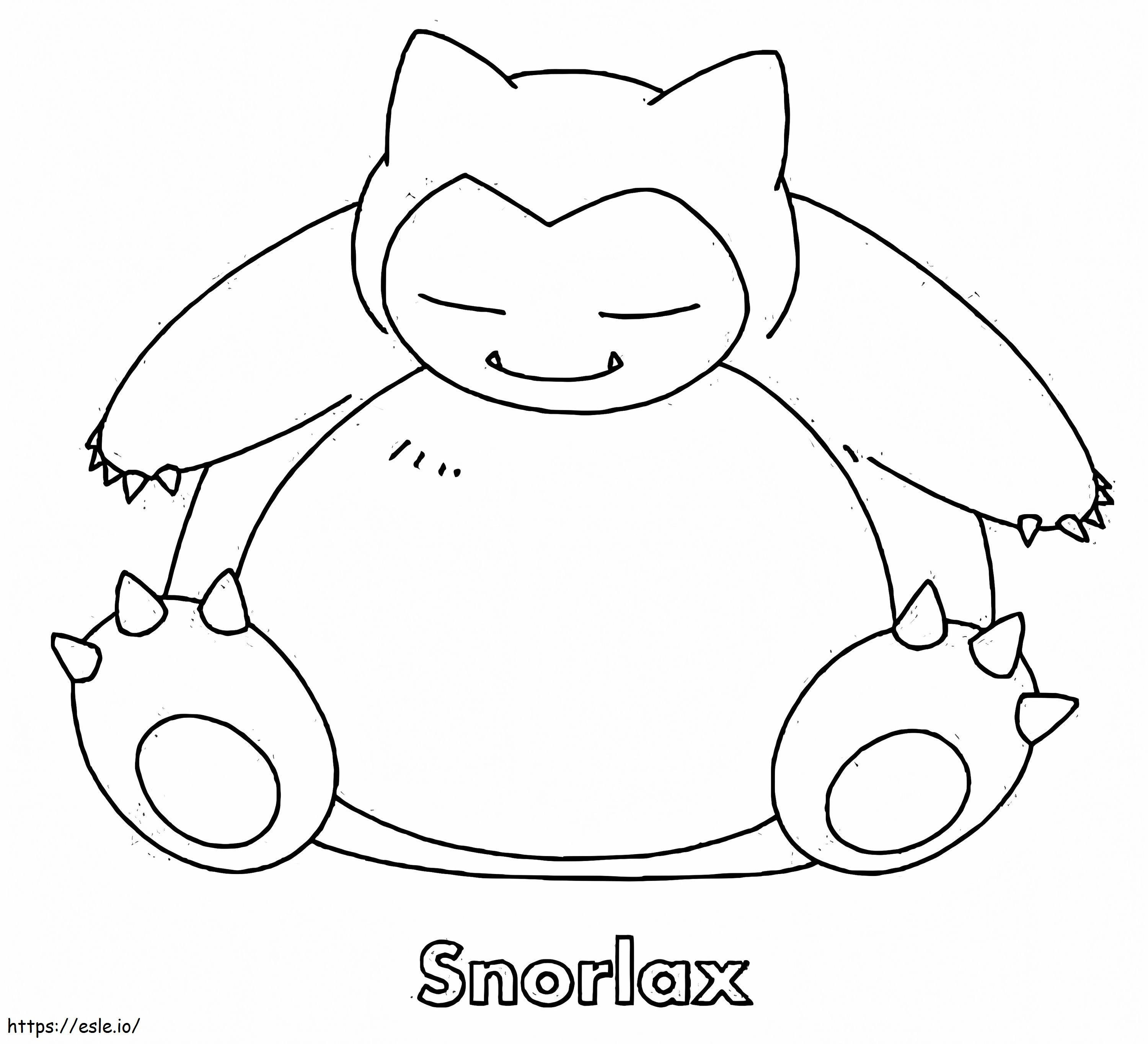 Pokemon Snorlax värityskuva