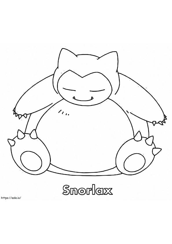 Pokemon Snorlax coloring page