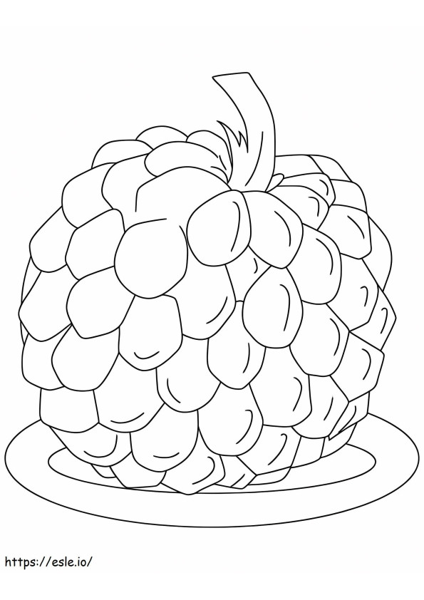 Soursop Is On The Plate coloring page