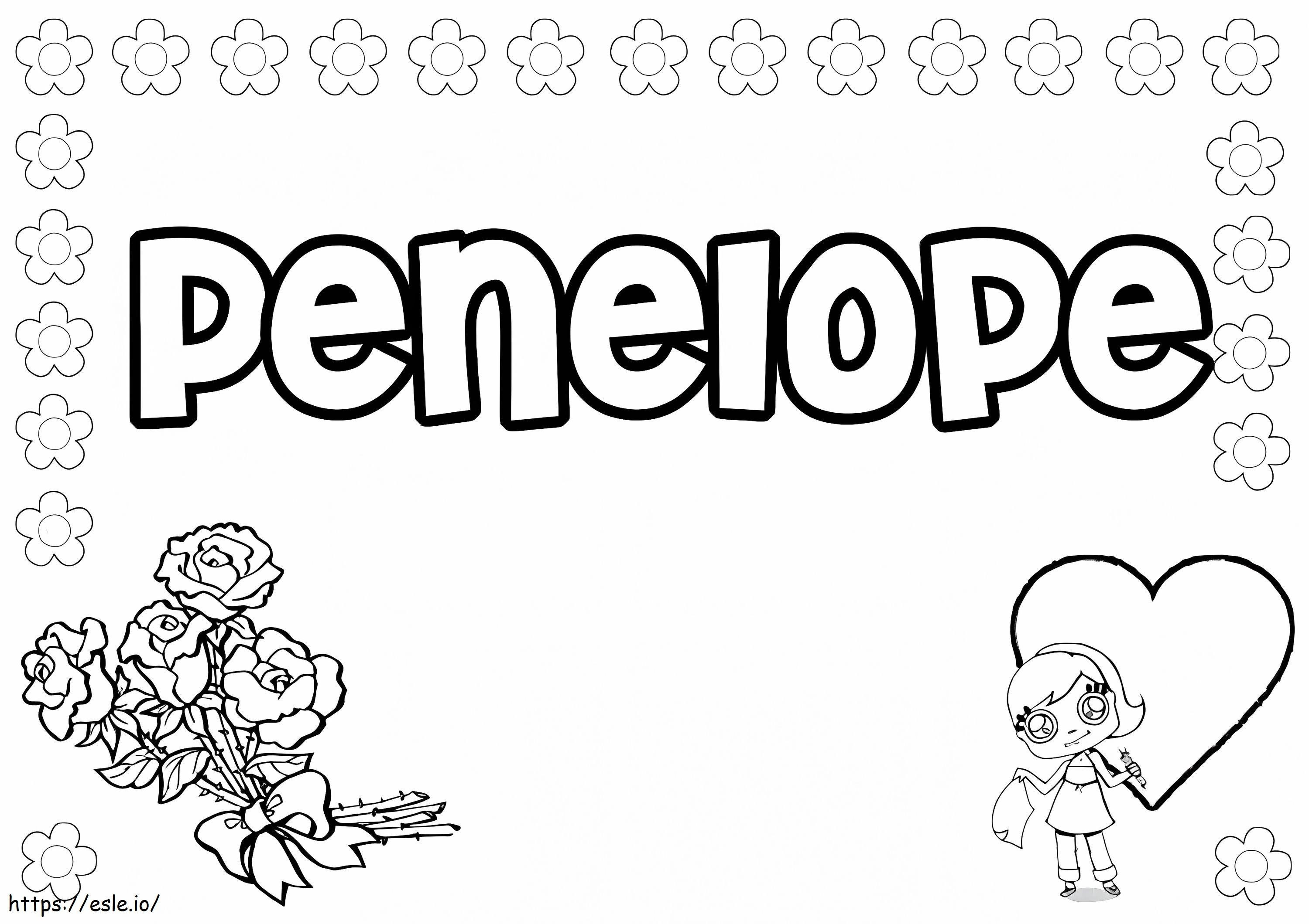Printable Penelope coloring page
