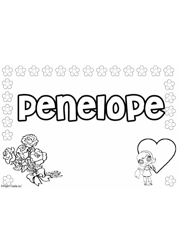Printable Penelope coloring page