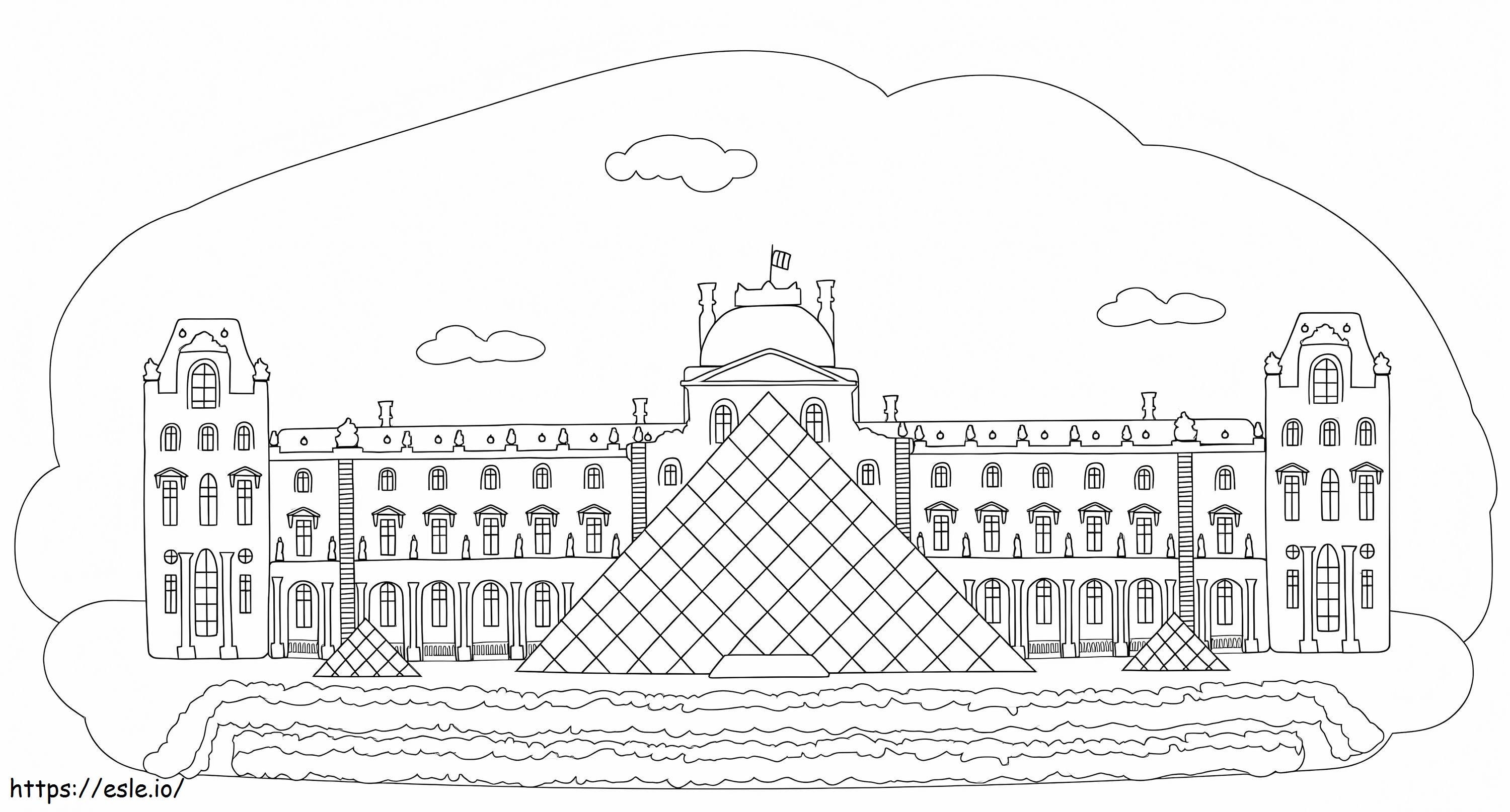 The Louvre coloring page