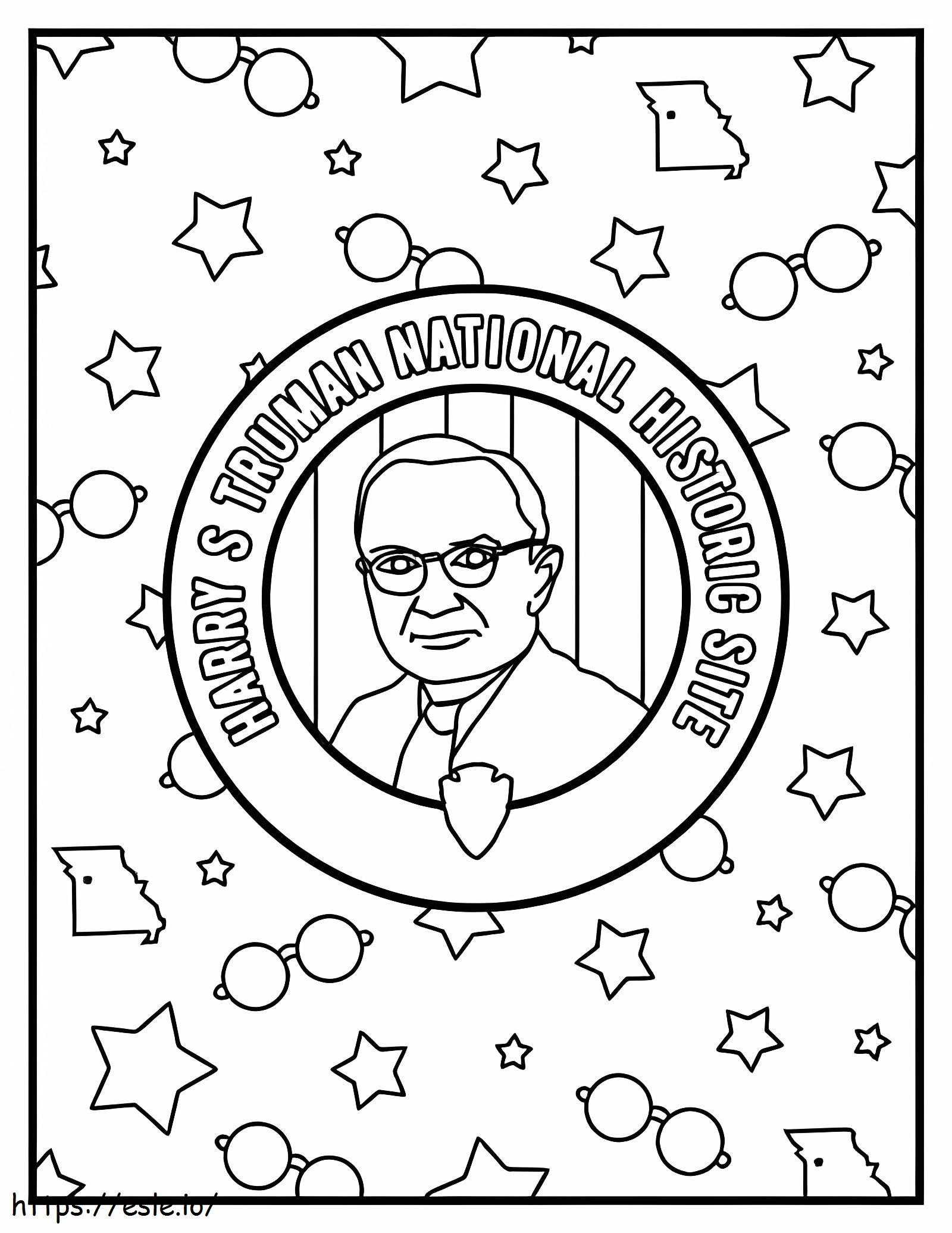Harry S. Truman Nyomtatható kifestő