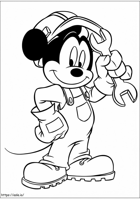 Mickey The Mechanic coloring page