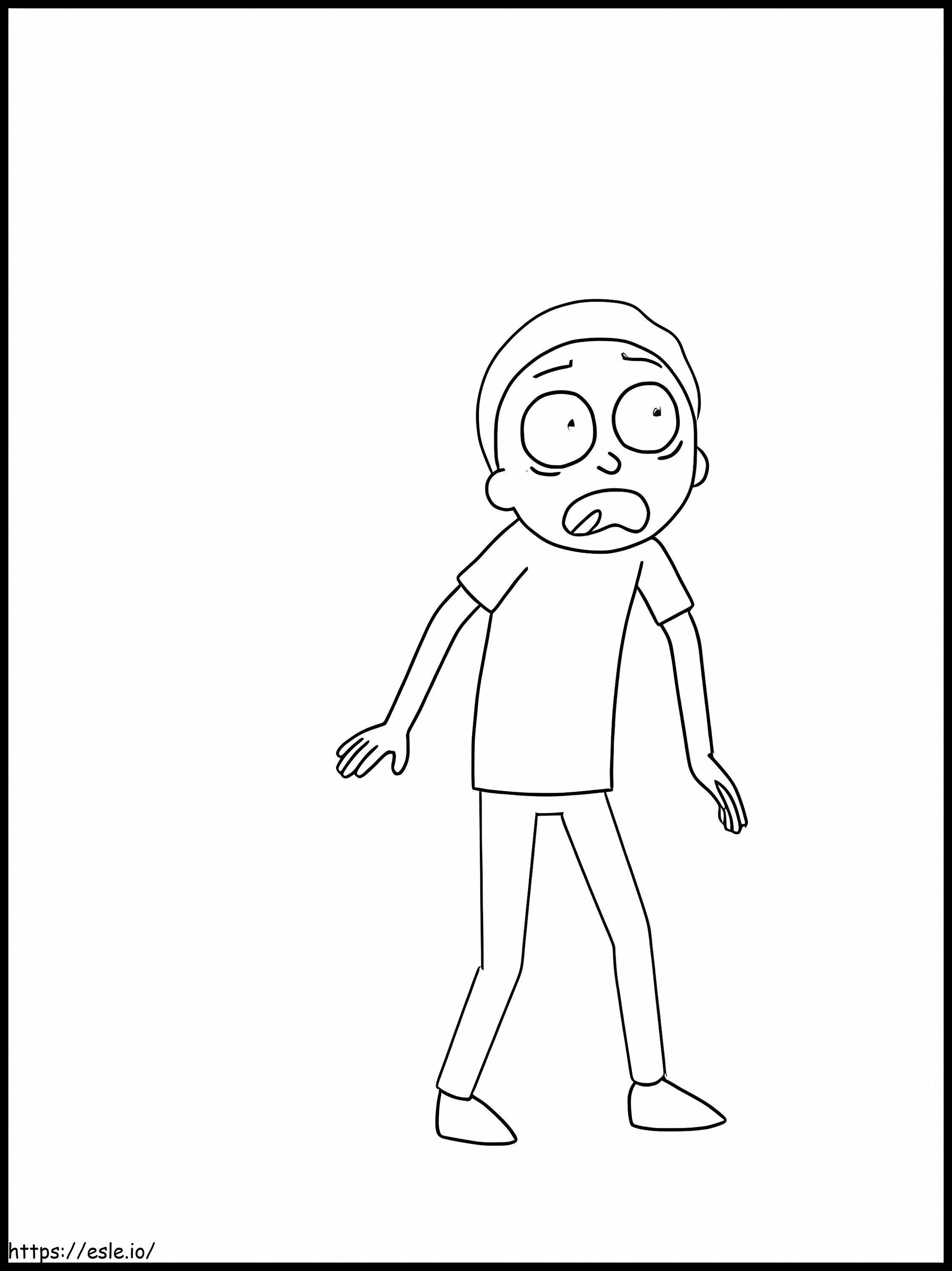 Scared Morty Smith coloring page