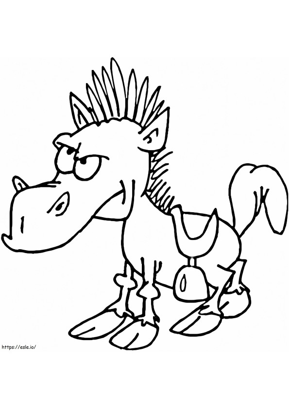 Mohawk Horse coloring page