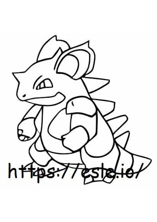 Nidoqueen coloring page