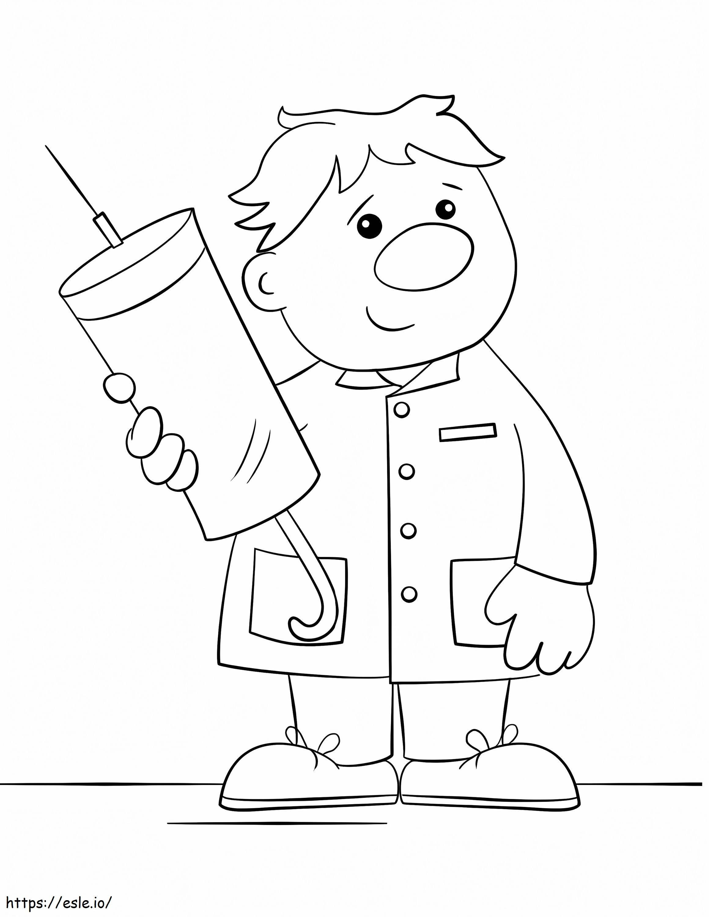 Doctor With A Syringe coloring page