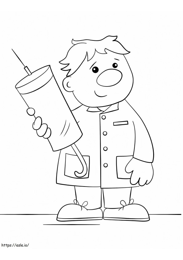 Doctor With A Syringe coloring page