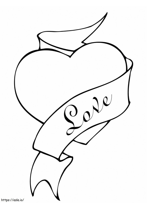 Valentine Day Heart coloring page