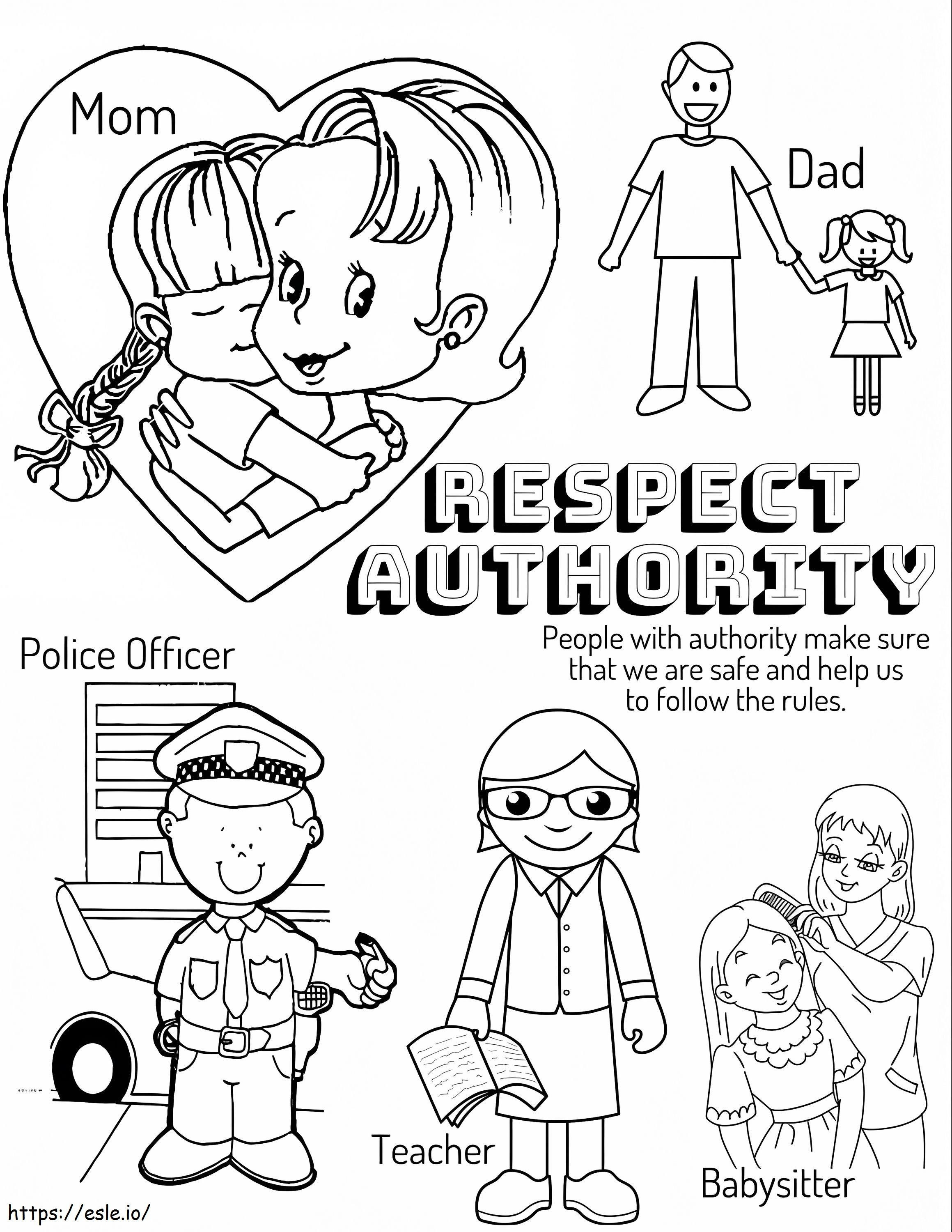 Respect Authority coloring page