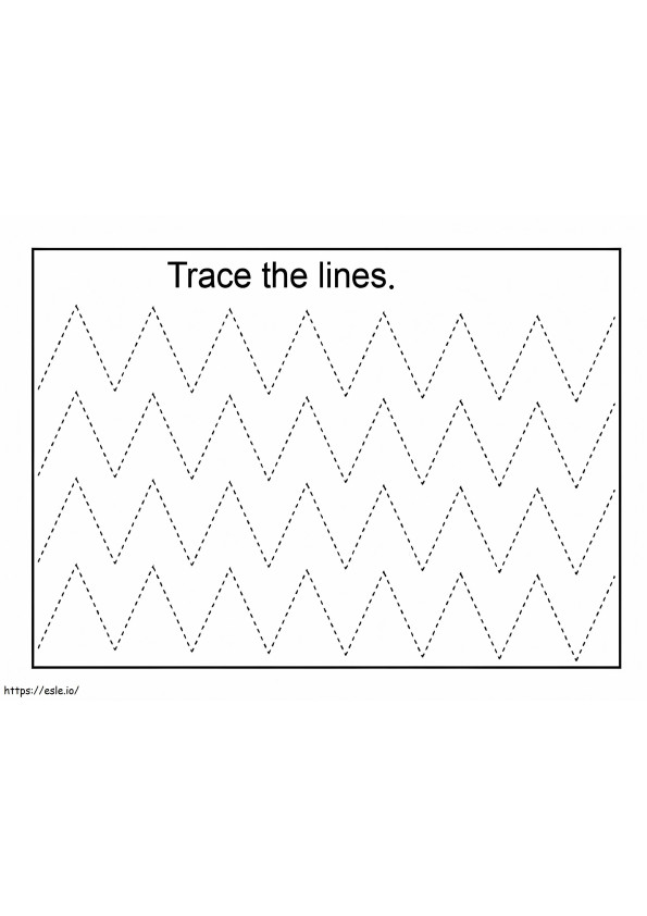 Trace The Lines coloring page