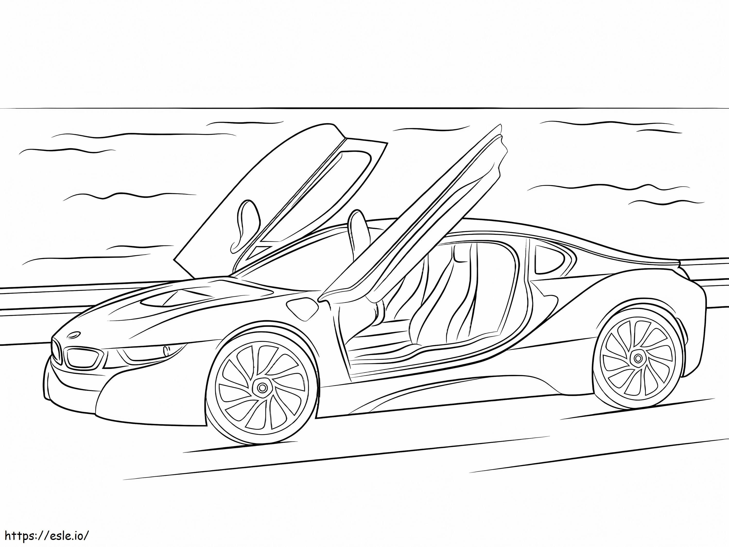 2015 BMW I8 coloring page