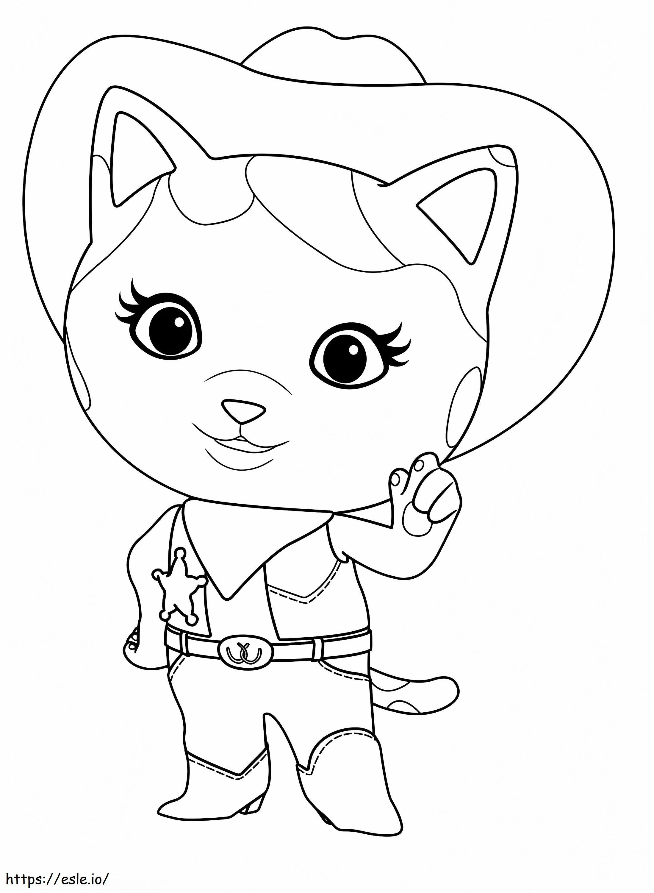 Cute Sheriff Callie coloring page