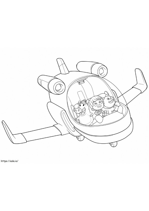 Plane From Kazoops Coloring Page coloring page
