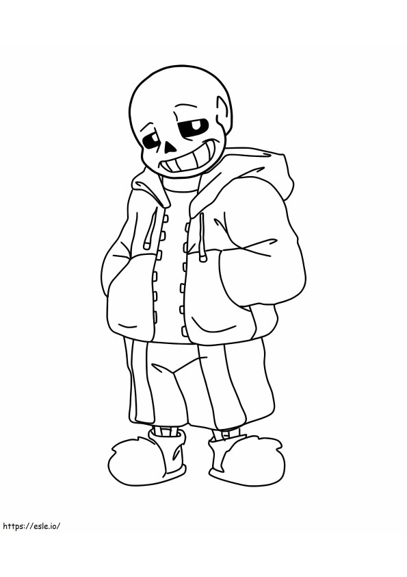 Sans Is Smiling coloring page
