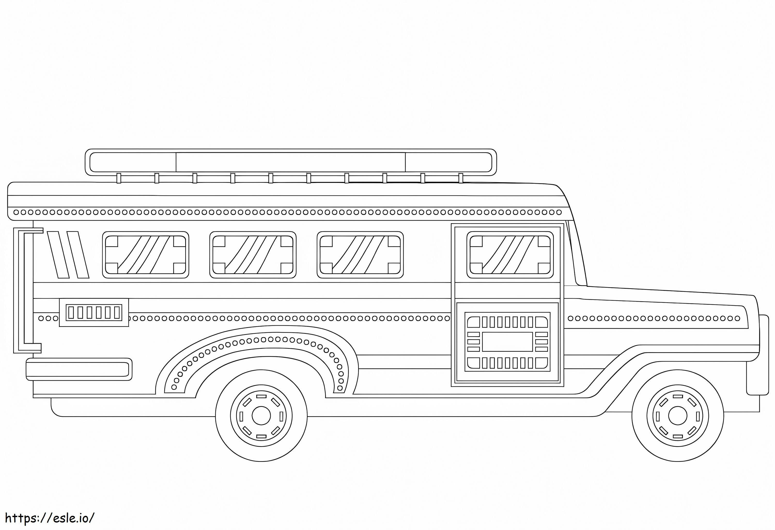 Philippine Jeepney 1 coloring page