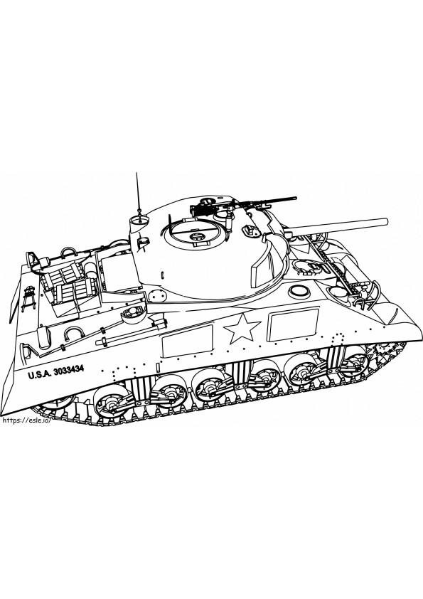 Mordern Tank coloring page