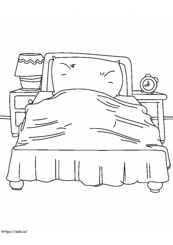Bed 4 coloring page
