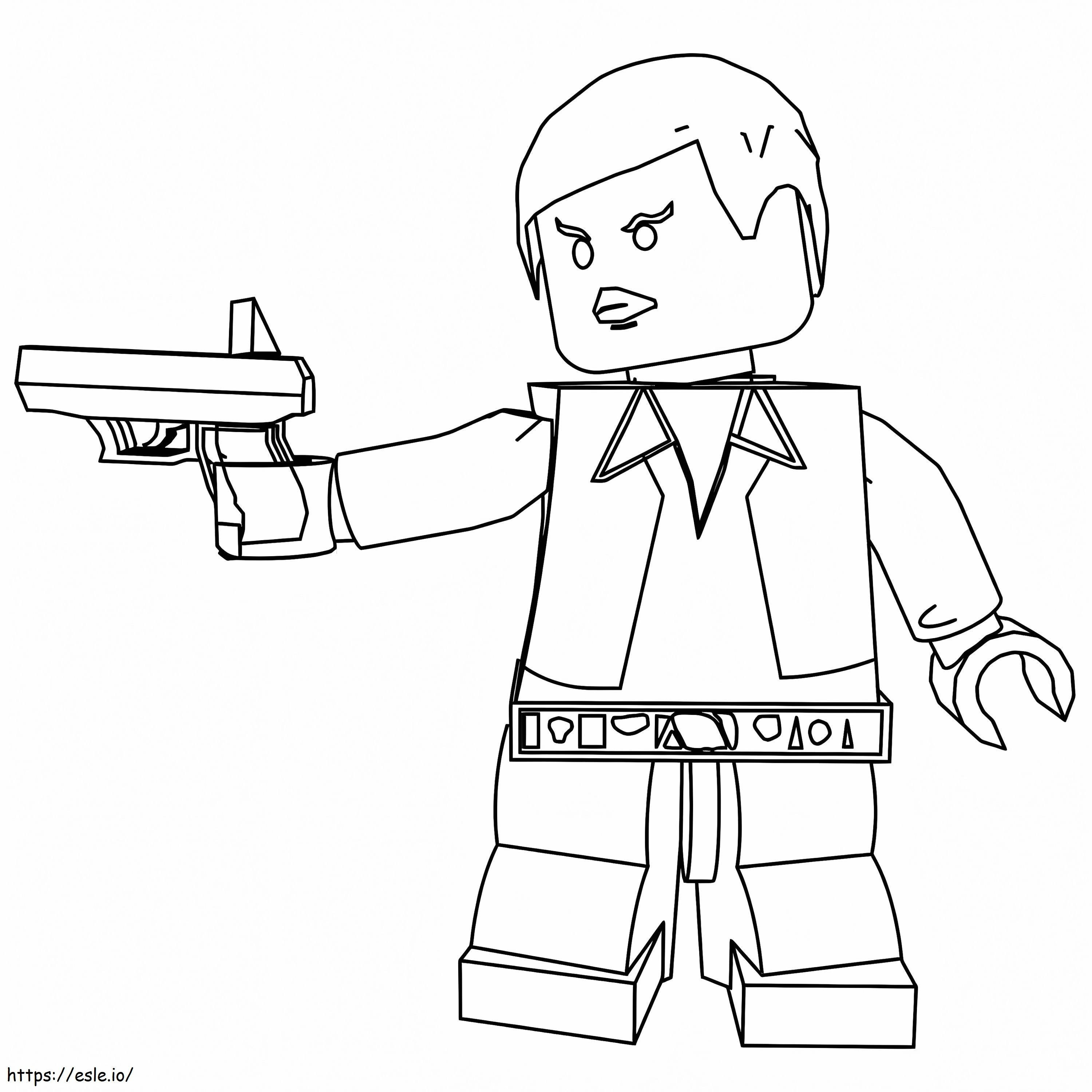 Lego Han Solo coloring page