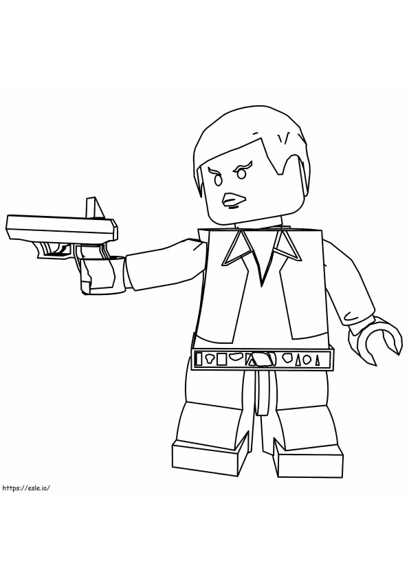 Lego Han Solo coloring page