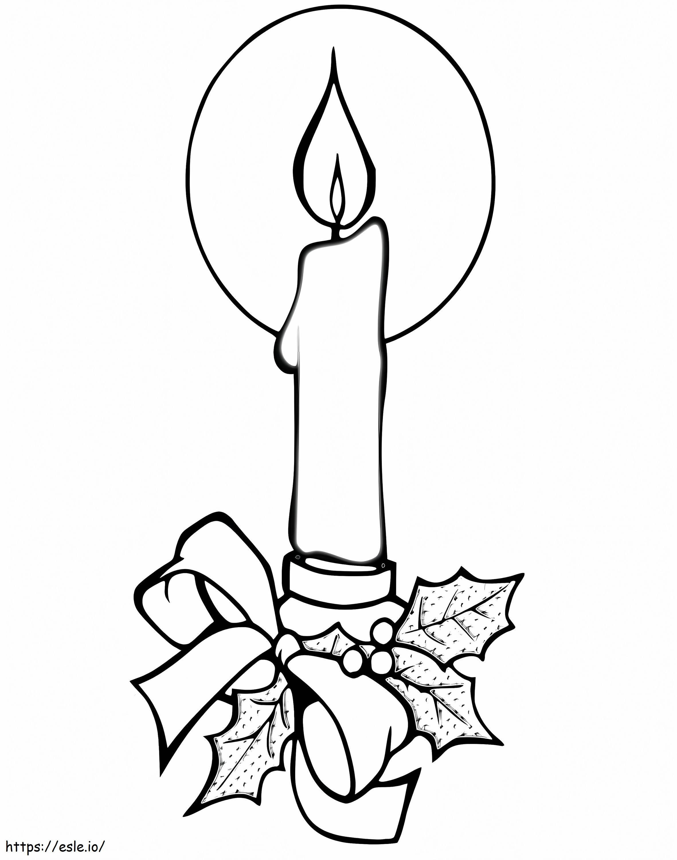 Print Christmas Candles coloring page