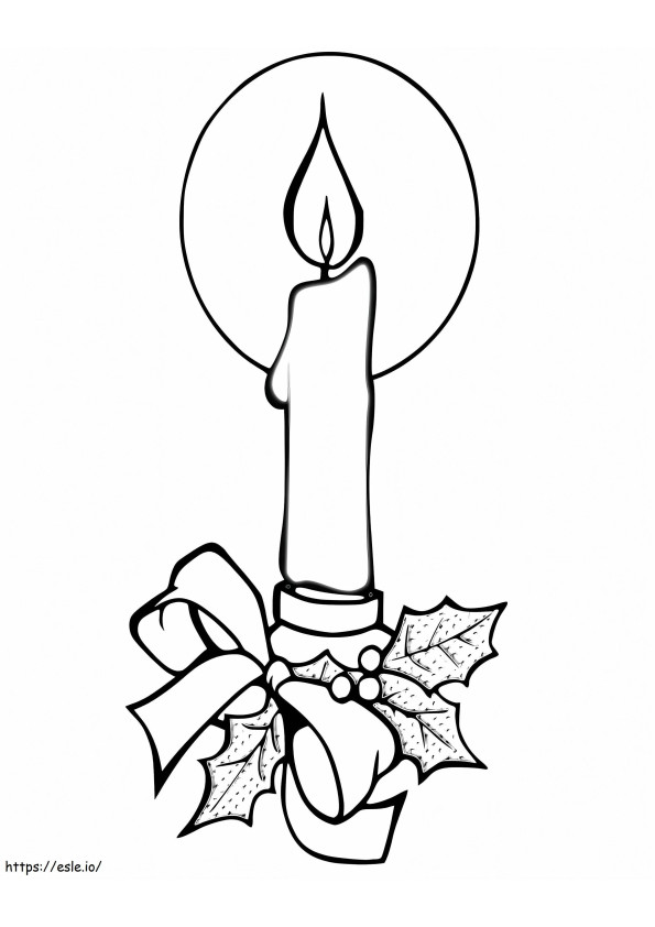 Print Christmas Candles coloring page