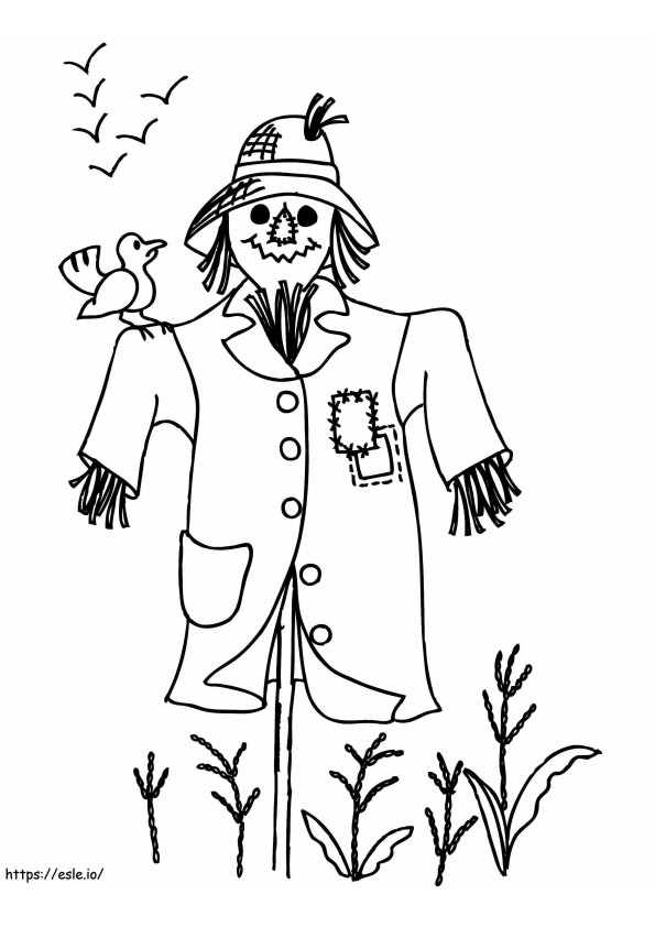 Scarecrow Simple Scaled coloring page