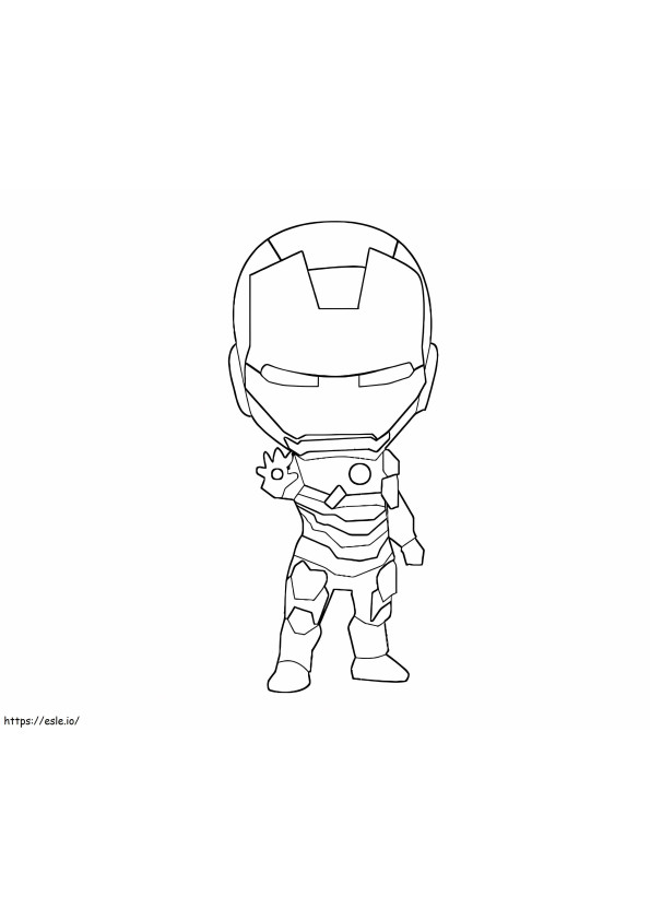 Chibi Ironman Attack coloring page